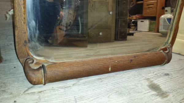 Antique Oak Dresser Mirror Excellent Solid Frame Nice Antique Oak Dresser Mirror Excellent