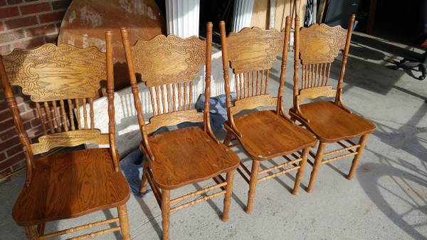 Antique Oak Kitchen Dining Chairs – Tall Pressed Back -Strong Antique Oak Kitchen Dining Chairs – Tall Pressed Back -Strong & Sturdy. 00s0s_eAaXkvKzPvG_600x450 - Antique Oak Kitchen Dining Chairs – Tall Pressed Back -Strong