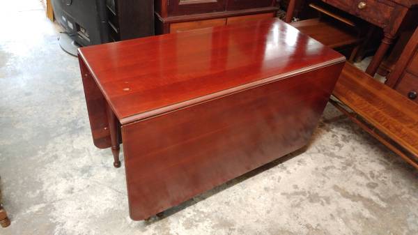 Solid Cherry Drop Leaf Dining Table Beautiful Large