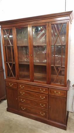 Henkel Harris Mahogany China Cabinet Wonderful Condition Long