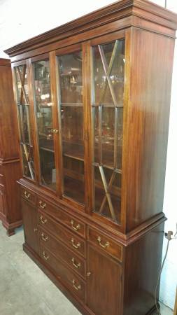 Henkel Harris Mahogany China Cabinet Wonderful Condition Long