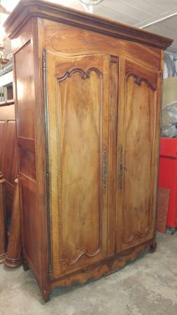 Large Antique Armoire Wardrobe Beautiful Early Made Long