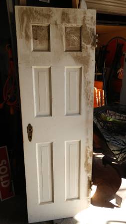 Vintage Solid Wood Door 6 Panel Door 23 75 X 71 75 Nice