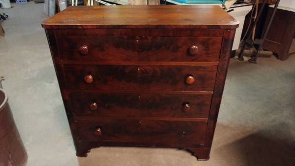 Antique 1800 S Valley Dresser Empire Flame Mahogany Beautiful