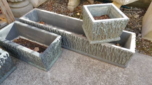 Concrete Planter 6 Flower Pots Vintage Excellent Planter Flower Pots Vintage