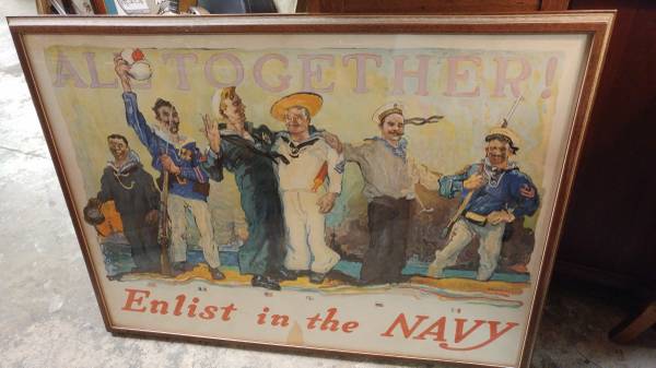 Reuterdahl USA Navy Recruitment WWI War Advert Art Print Framed 12x16