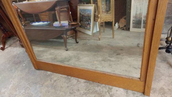 Antique Large Oak Framed Mirror Mantle Beautiful Long Antique Large Oak Framed Mirror Mantle Beautiful 00q0q 6dglf4rt99r 600x450
