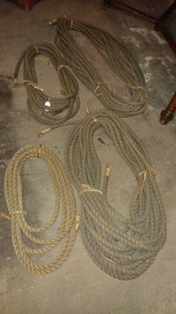 Antique Ropes Antique Vintage Hemp Manila ROPE 1