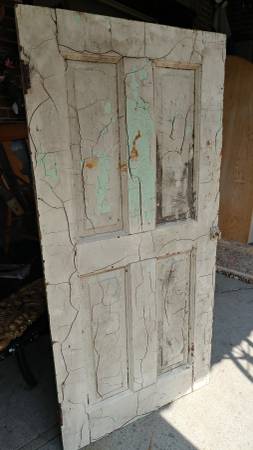 Antique Small Door Solid And Chippy Paint Cellar Or Attic Door