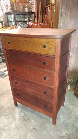 Antique Oak Dresser Chest 5 Drawers Nice Dresser Long Valley