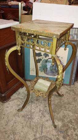 Antique Brass And Marble Plant Stand Victorian Beautiful Long Valley Traders Antique Brass Marble Plant Stand