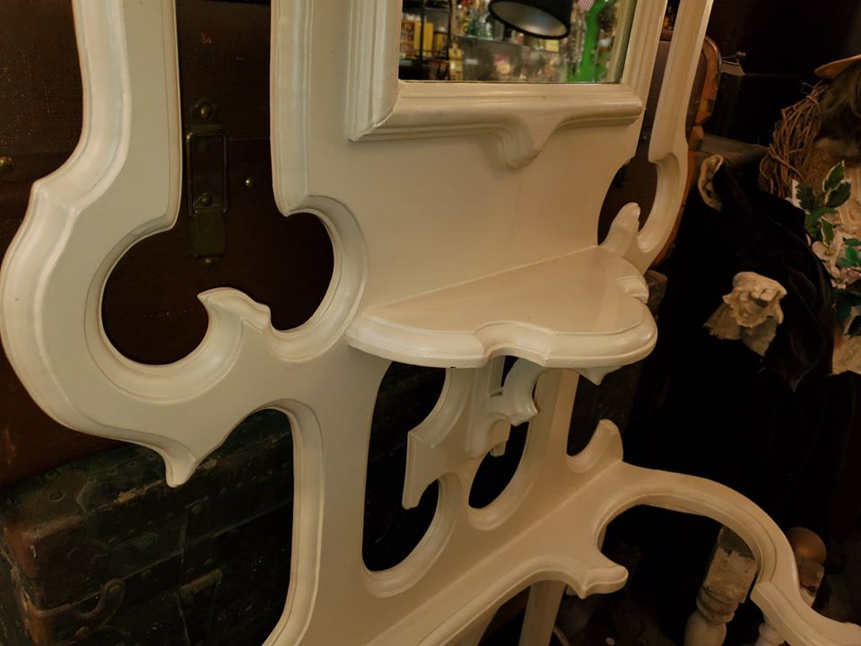 Antique Walnut 1800's Hall Tree - Coat Hat Rack - Painted - Long Valley ...