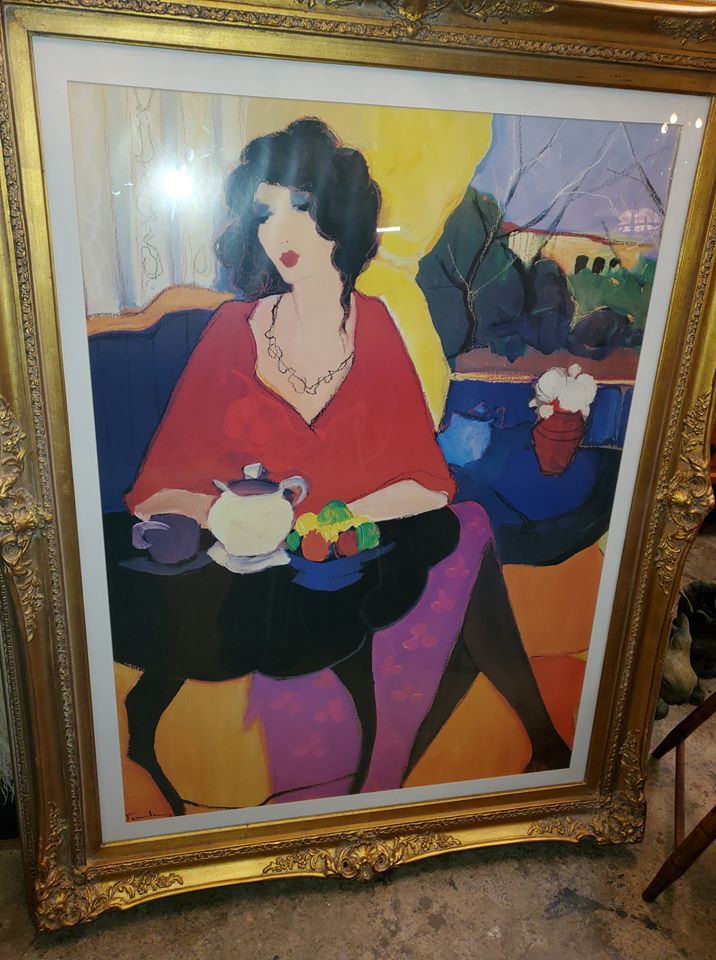 Large Framed Tarkay Art Print - Gold Gilded Frame - 45 x 57 - Long