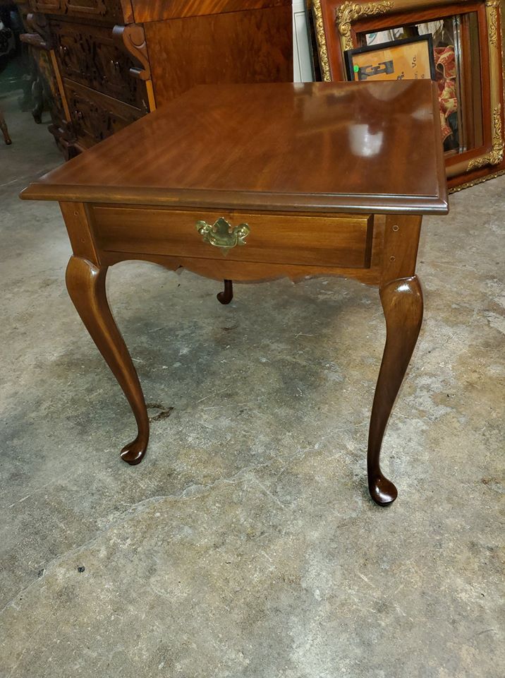 Cherry Side Table Queen Anne, Queen Anne Style Cherry End Tables