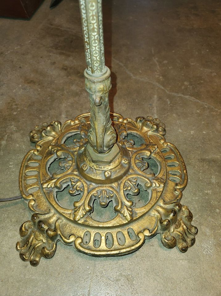 Antique Brass Floor Lamp W Victorian, Antique Solid Brass Floor Lamp