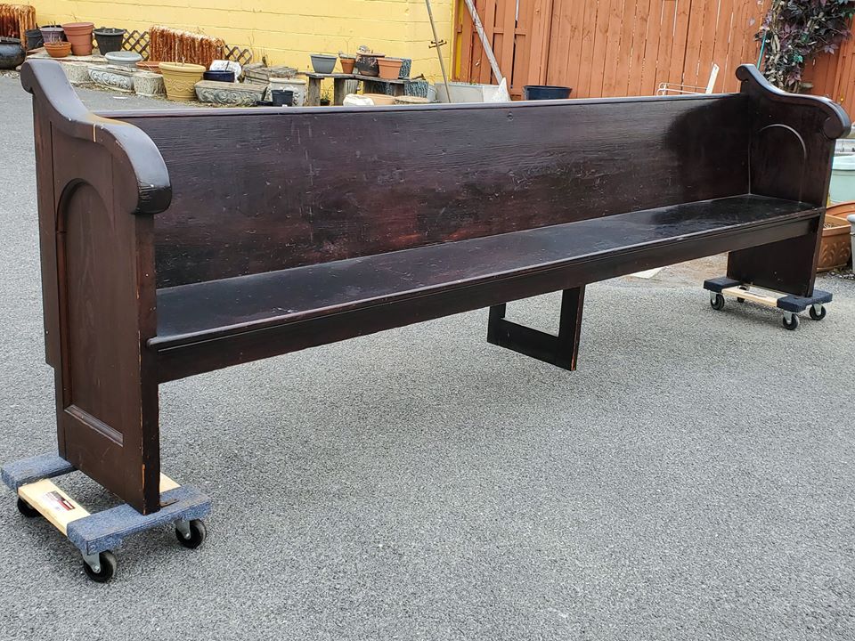 Large Antique Church Pew 10 5 Long Beautiful Bench Seat Large Antique Church Pew 10 5 Long