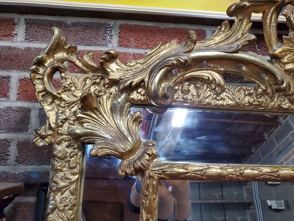 Extra Large Gold Frame Mirror - Gilded Beveled Carved ...