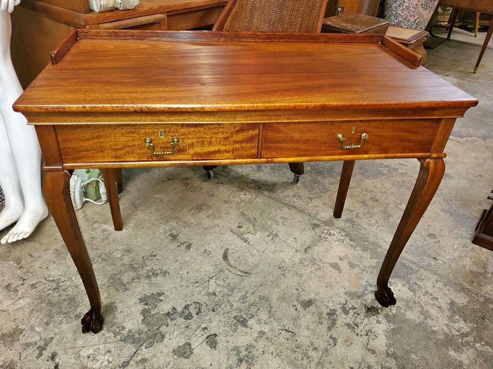 Antique Mahogany Small Writing Desk - Beautiful table - Long Valley Traders