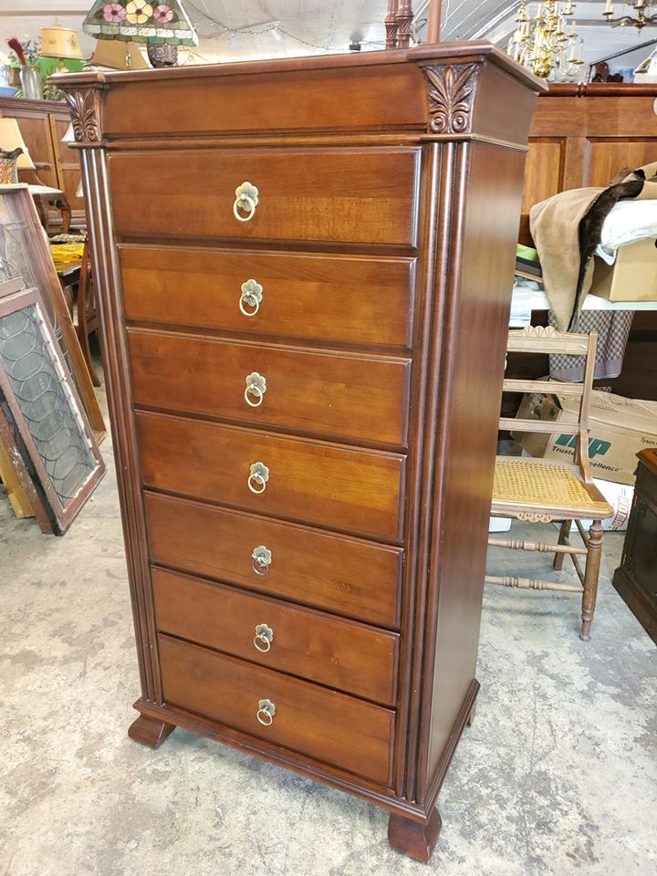 Ethan Allen High Chest Lingerie Chest 7 Drawer Dresser Long