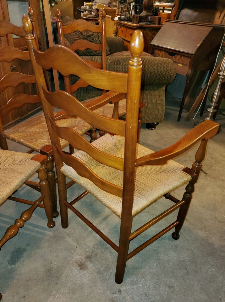 Henkel Harris 4 Cherry Ladder back Chairs - Beautiful Chairs - Long Valley Traders