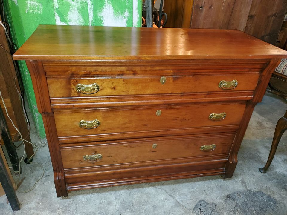 Antique Cherry 3 Drawer Dresser, Old Cherry Wood Dresser
