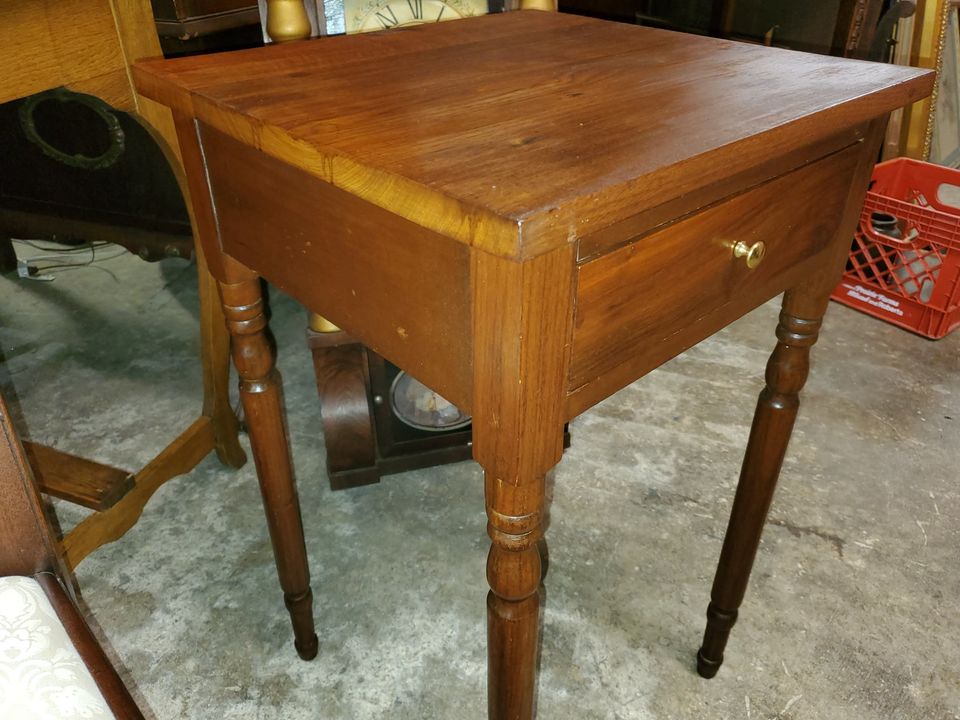 Antique Walnut Primitive Side Table Beautiful Table Long Valley Traders