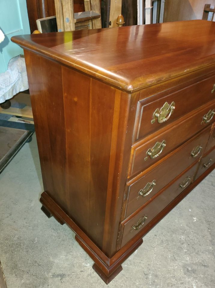 Kling Cherry 8 Drawer Dresser Solid and Beautiful Long Valley Traders