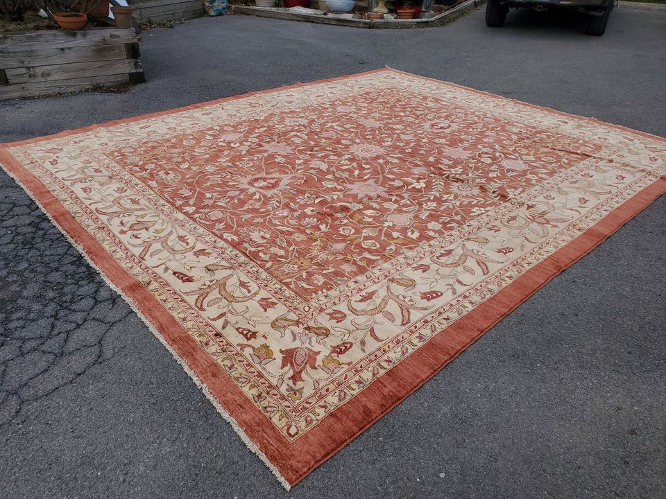 Large Wool Room Rug 14.5'x 12' Modern Hand Made Excellent Well