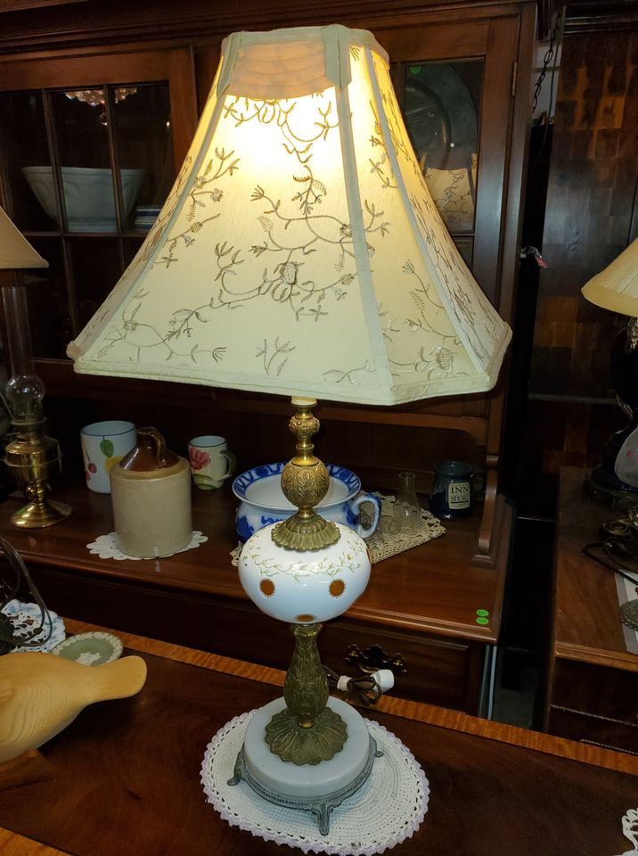 Vintage Table Lamp Beautiful Brass, Vintage Table Lamps Glass