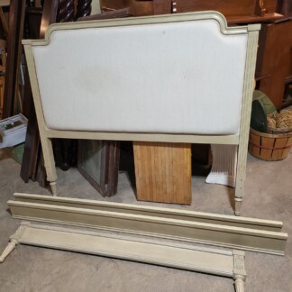 Queen Fabric Bed with Wood Frame - Pottery Barn - Well Made Beautiful