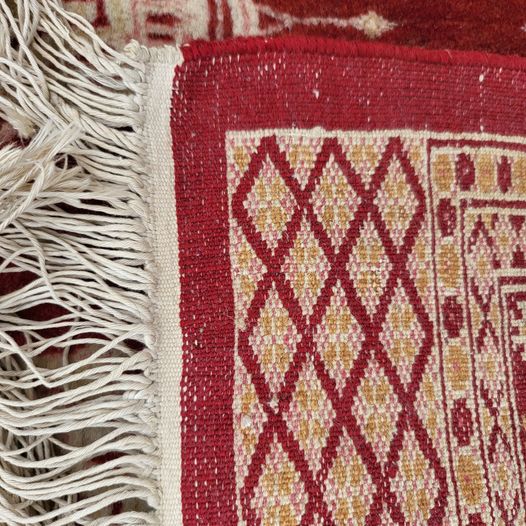 Vintage Red small Persian Area Rug 6.5 x 4 Red very Well Made Long Valley Traders