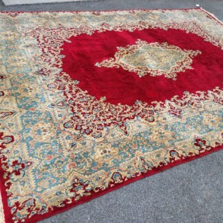 Vintage Large Imperial Kerman Persian Red Area Rug 14.5 x 10