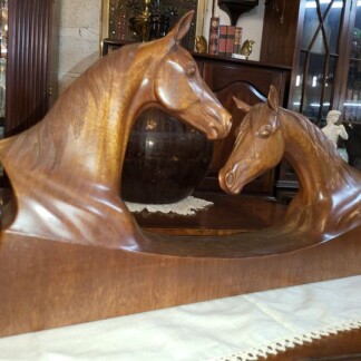 Mahogany Carved Horse Sculpture - Artist Makin - Beautiful Art