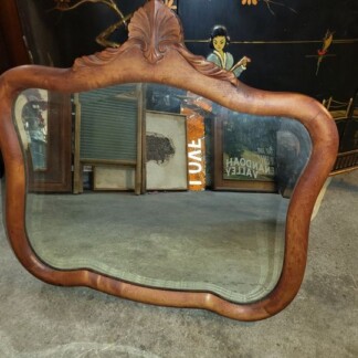 Beautiful Antique Rosewood Mirror - Nice Carved Details