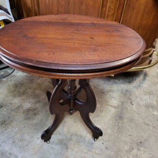 Antique Walnut Oval Side Table - 1800's Victorian - Beautiful