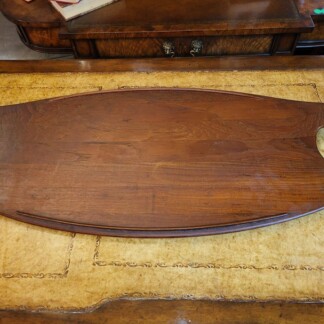 vintage Dansk Mid Century Denmark large teak wood surfboard tray 27"