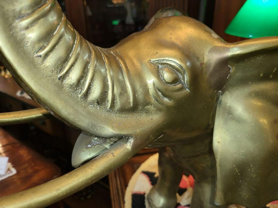 Large Brass Elephant Statue Heavy and Well Made Long Valley Traders