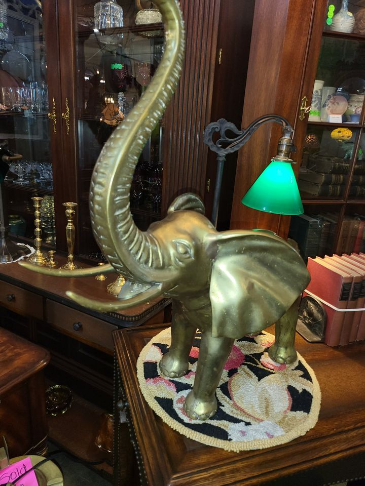 Large Brass Elephant Statue Heavy and Well Made Long Valley Traders