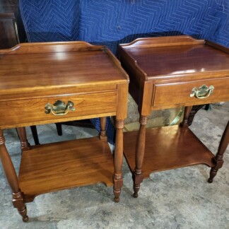 2 Henkel Harris Cherry Nightstands - Beautiful Nice Condition