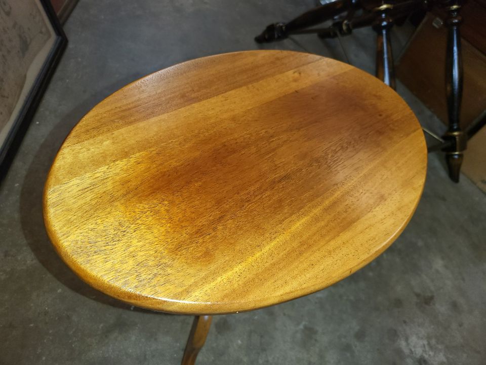 Antique Small Tilt Top Table Oval Side Table Long Valley Traders