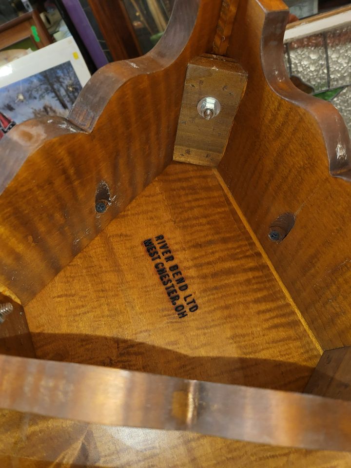 Vintage Curly Maple Side Table Triangle Table beautiful Table