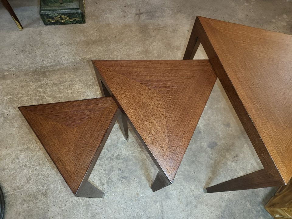 Theodore Alexander 3 Triangle Stacking Side Tables - Long Valley Traders