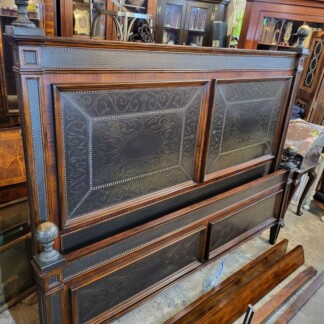 Theodore Alexander Mahogany and Bronze King Bed - Hand Crafted Elegant Bed
