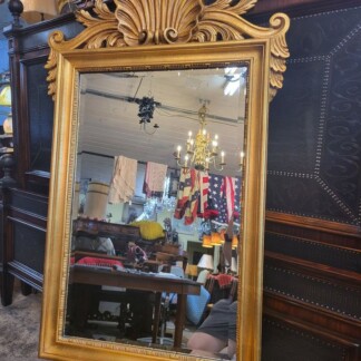 Vintage Gold Framed Elegant Beveled Mirror