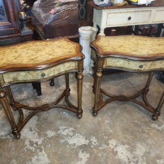 2 Beautiful Painted Nightstands / Side Tables w/ Drawers