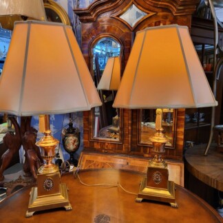 2 Beautiful High Quality Brass Table Lamps - Excellent Condition